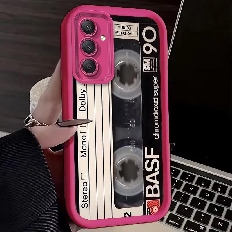 Retro Tape Pattern Phone Case for Samsung Galaxy S26 S25 S24 S23 S22 S21 S20 Plus Ultra FE A73 A72 A71 A52 A53 A32