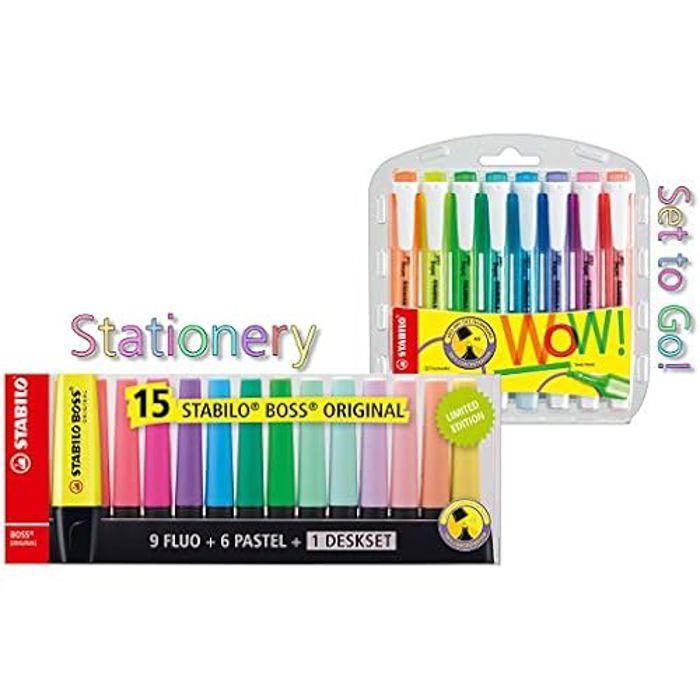 Marqueur De Marquage - STABILO - BOSS Triplé Original - 15 Couleurs - 5 Pièces