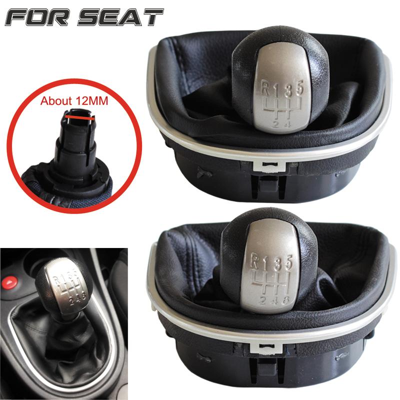 New 5 6 Speed For Seat Altea 2004-2012 Leon II 2005-2012 Toledo III 2004-2009 With Dustproof Cover Gear Shift Knob Lever Shifter