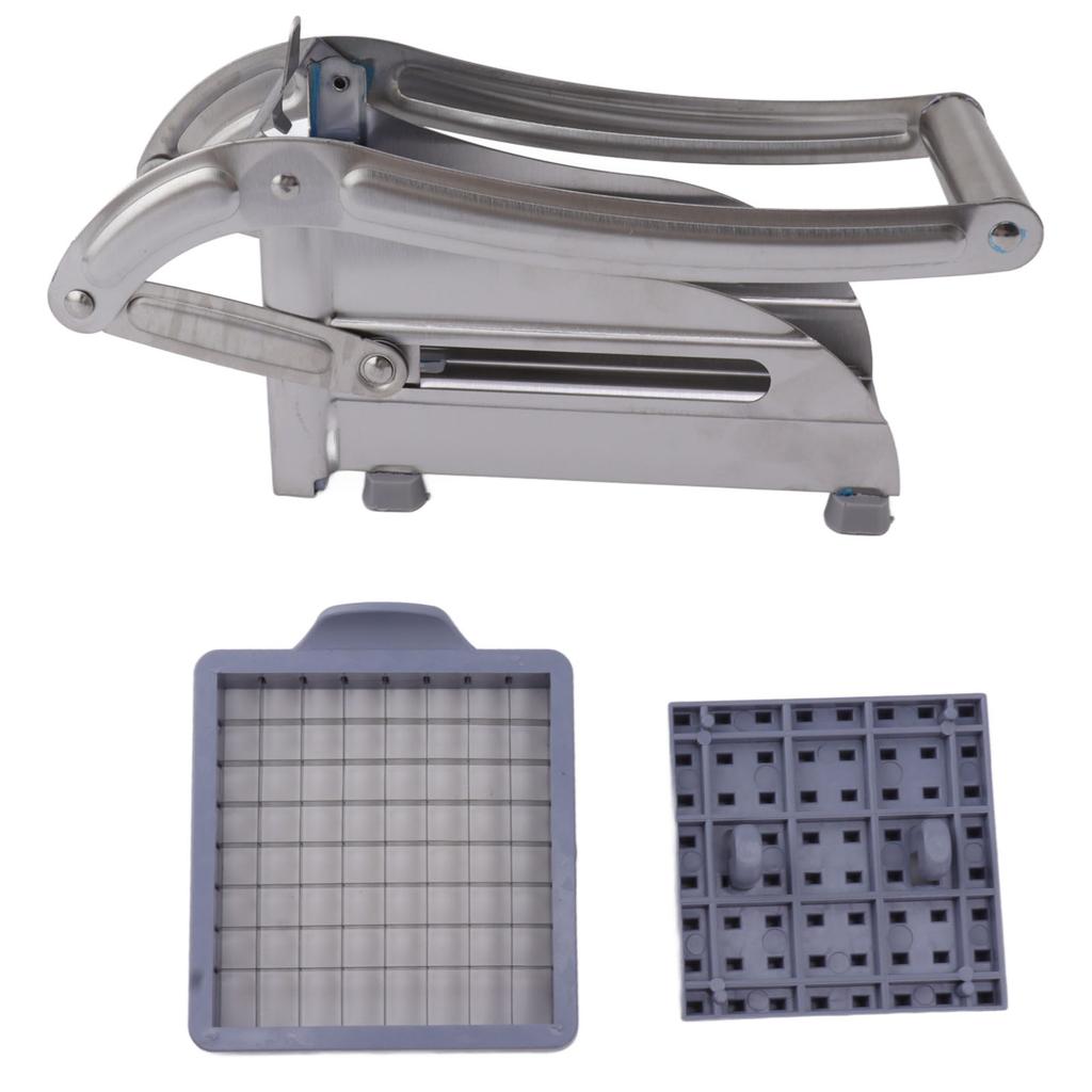 French Fry Cutter Stainless Steel Potato Cutter with Non Slip Suction Base for Vegetables Cucumbers