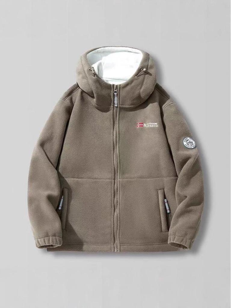 Norwegian Export! Plus-Size Cold-Proof Outdoor Fleece Jacket for Autumn and Winter