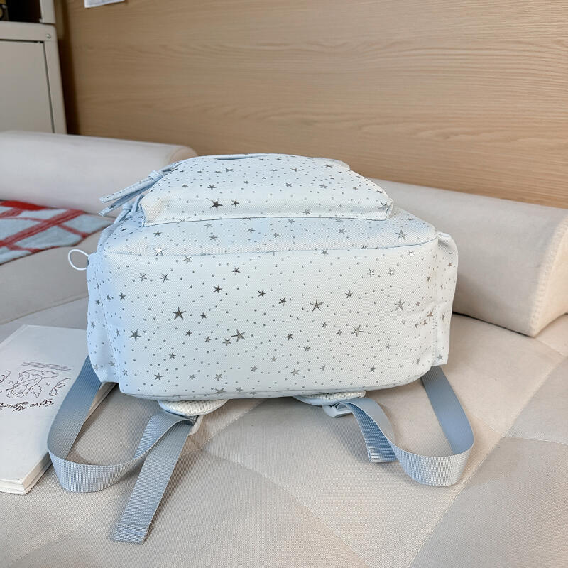 Star Print Student Schoolbag Women's Travel Lightweight Backpack