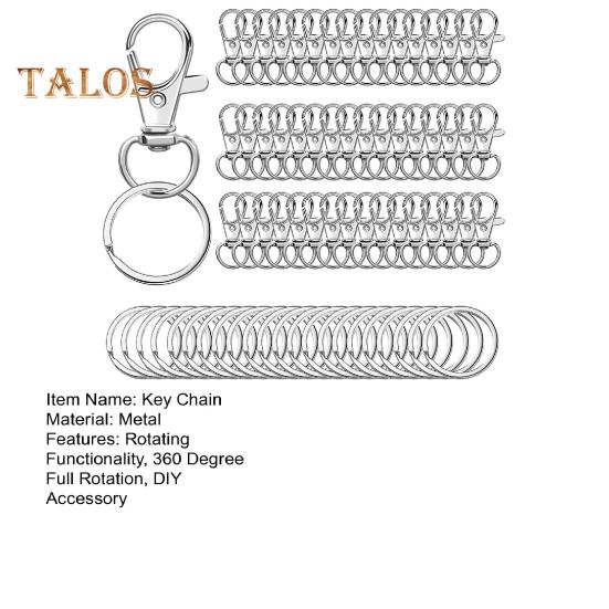 100 szt./zestaw breloków metalowe zapięcie homara z kółkami do kluczy obroże dla psów plecaki akcesoria do breloków DIY