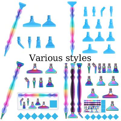 5D Harz Diamantmalerei Stift Faden Metall Ersatz Stiftspitzen Punktbohrer Stifte Mit Kleber Ton DIY Kunsthandwerk Diamantmalerei