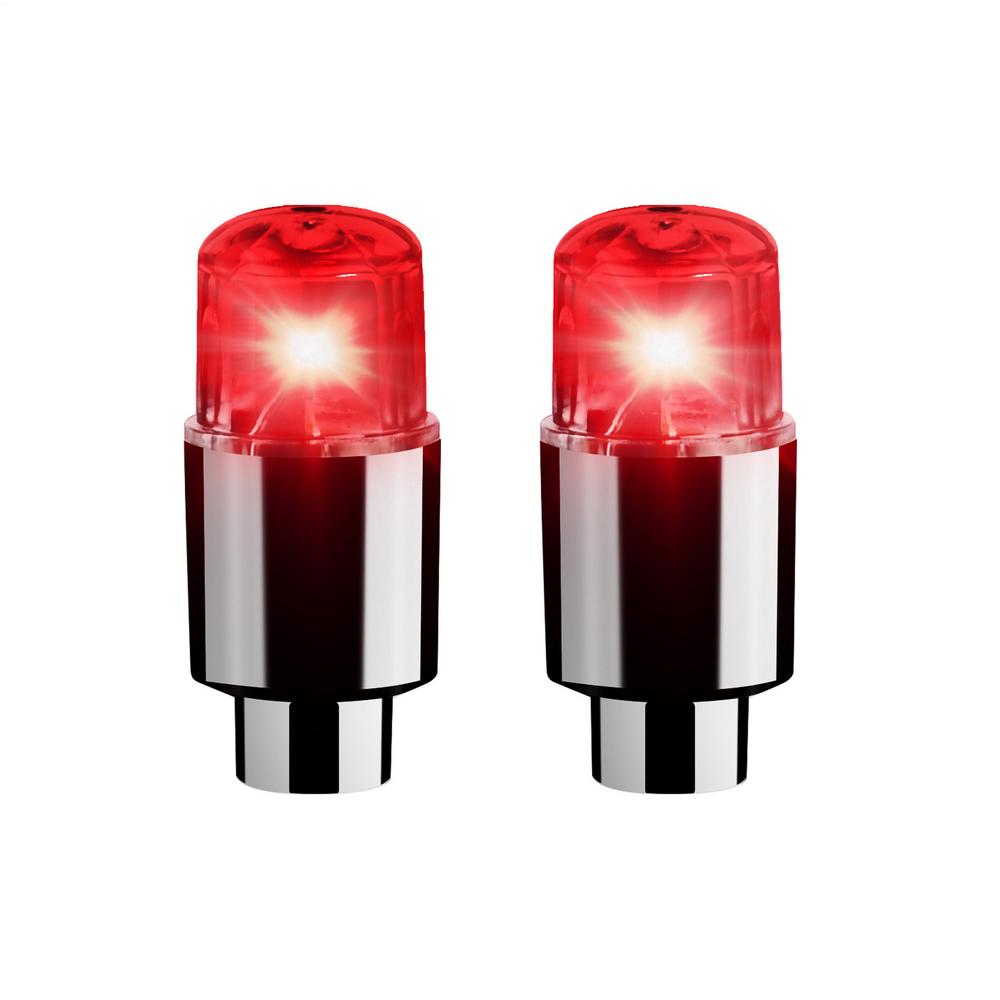 

2pcs Car Wheel Led Lights Colorful Tire Decorative Lights Tire Valve Stem Caps Light Tire Valves Colorful Lights For Car Bike красный