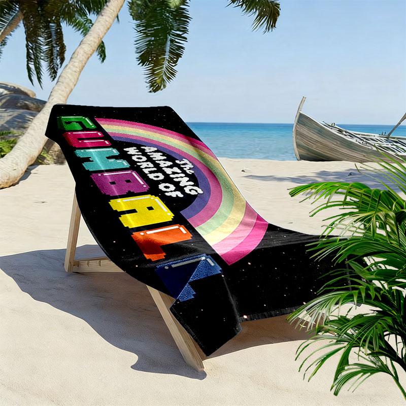 TAWOG Poster Print Beach Towel, Large Soft Quick Dry Towel for Beach Camping Swimming