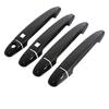 Carbon Fiber Pattern Door Handle Stickers for 2003-2008 Toyota WISH - Bright Black Door Bowl Decoration
