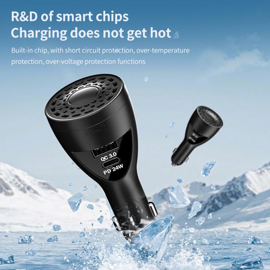 USB-C Car Charger Adapter with Aromatherapy Fast Charging Universal 2-in-1