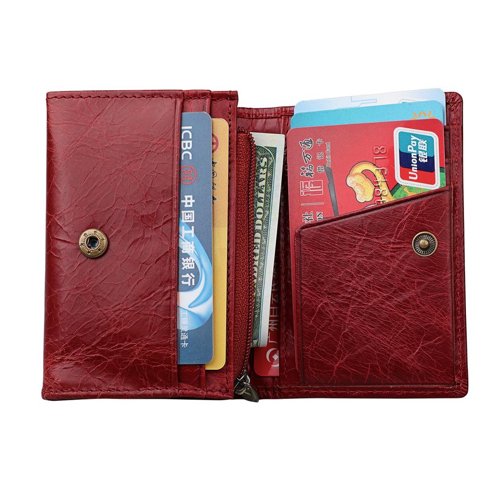 High Quality Mens and Womens Leather Zipper Coin Purse ID Card Holder Anti-magnetic RFID Anti-theft Credit Card Pouches Small Wallet