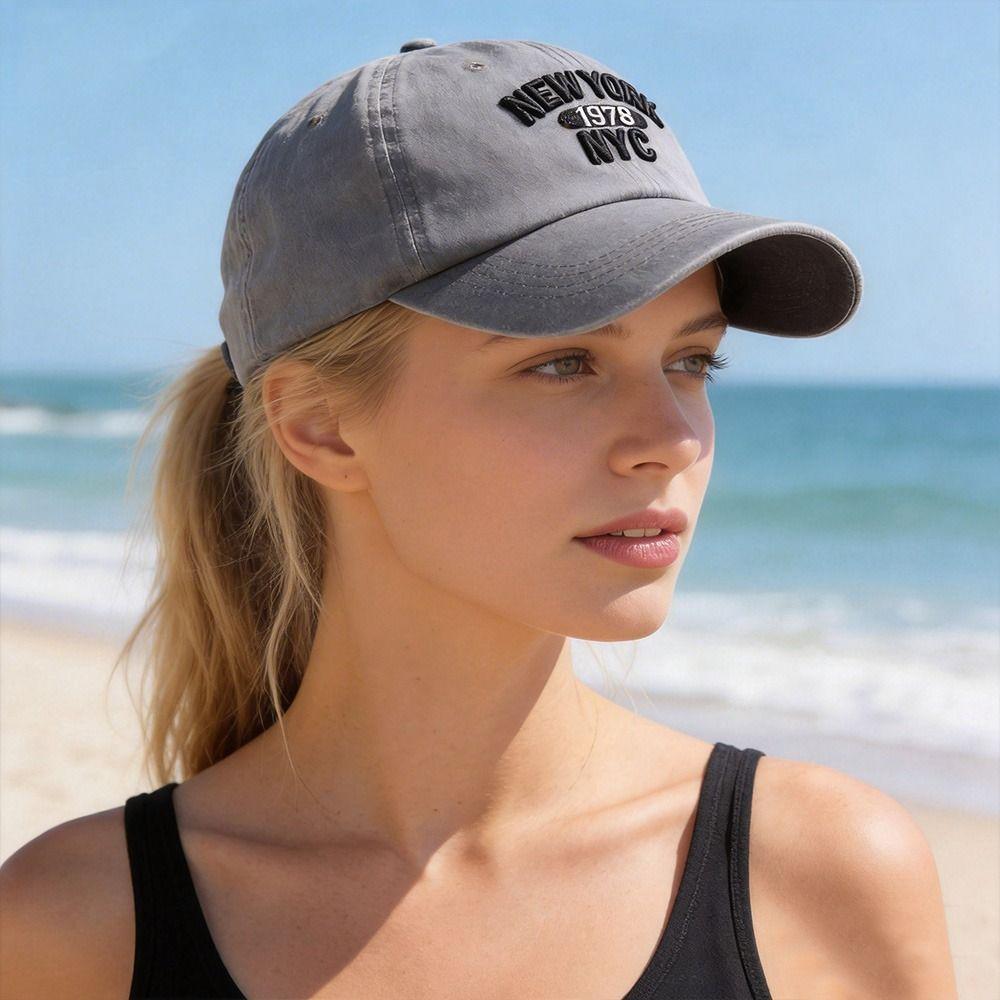 Adjustable Embroidery Baseball Cap Cotton Sunscreen Hats  For Man Women Outdoor Sports
