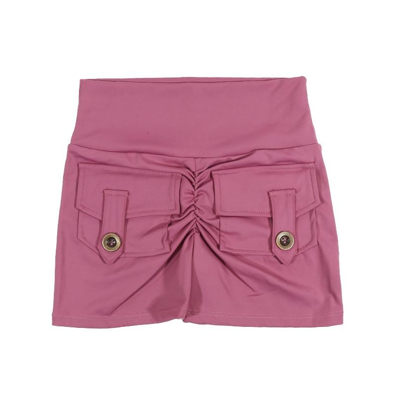 Fitness-Shorts mit Taschen Scrunch Butt Push Up Biker-Shorts für Damen Workout High Waist Yoga-Shorts