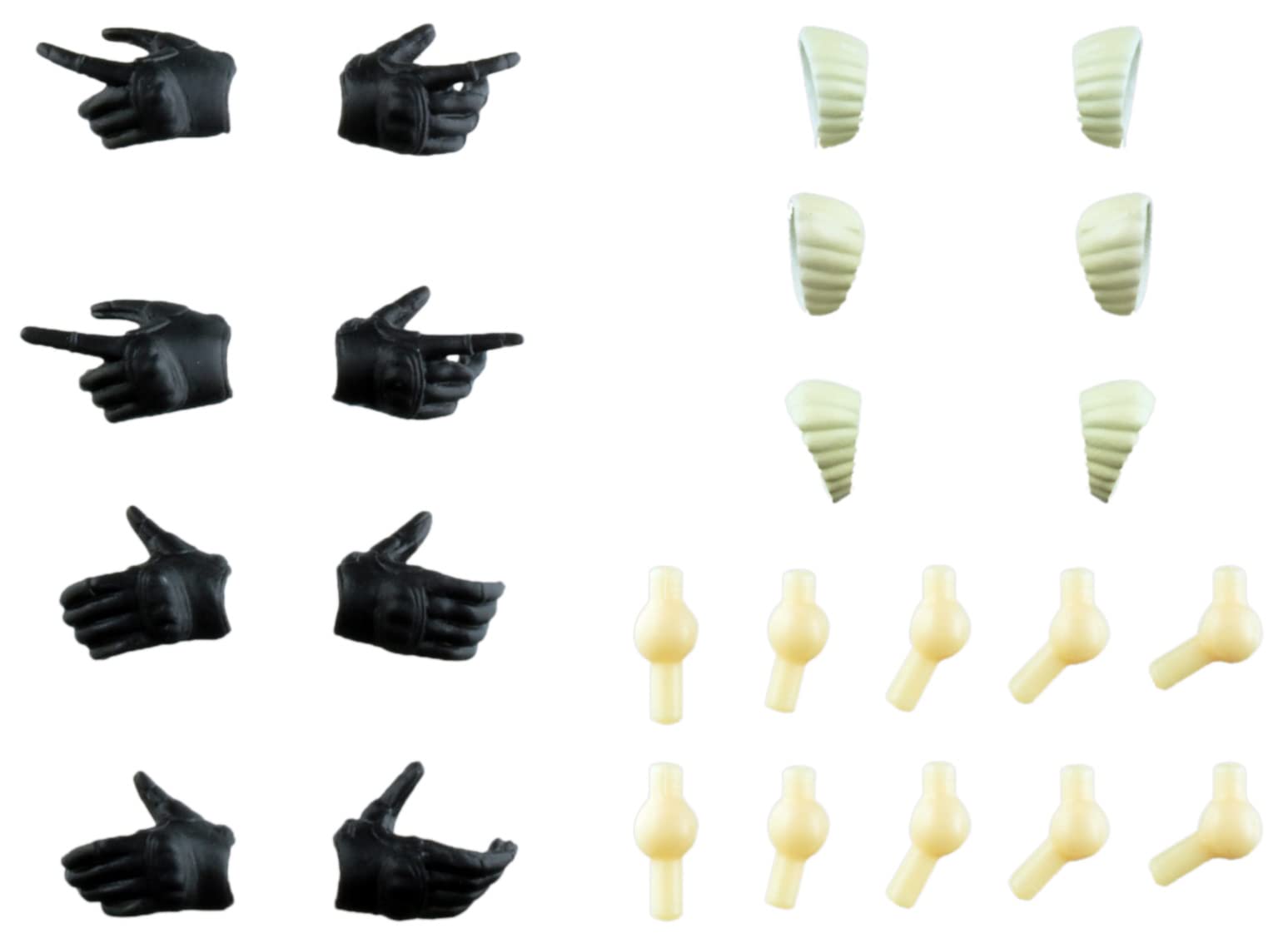 

TOMYTEC Little Armory LAOP08 Tactical Gloves for Sosai Shojo Plastic Model Parts 322948 Teien, Black,