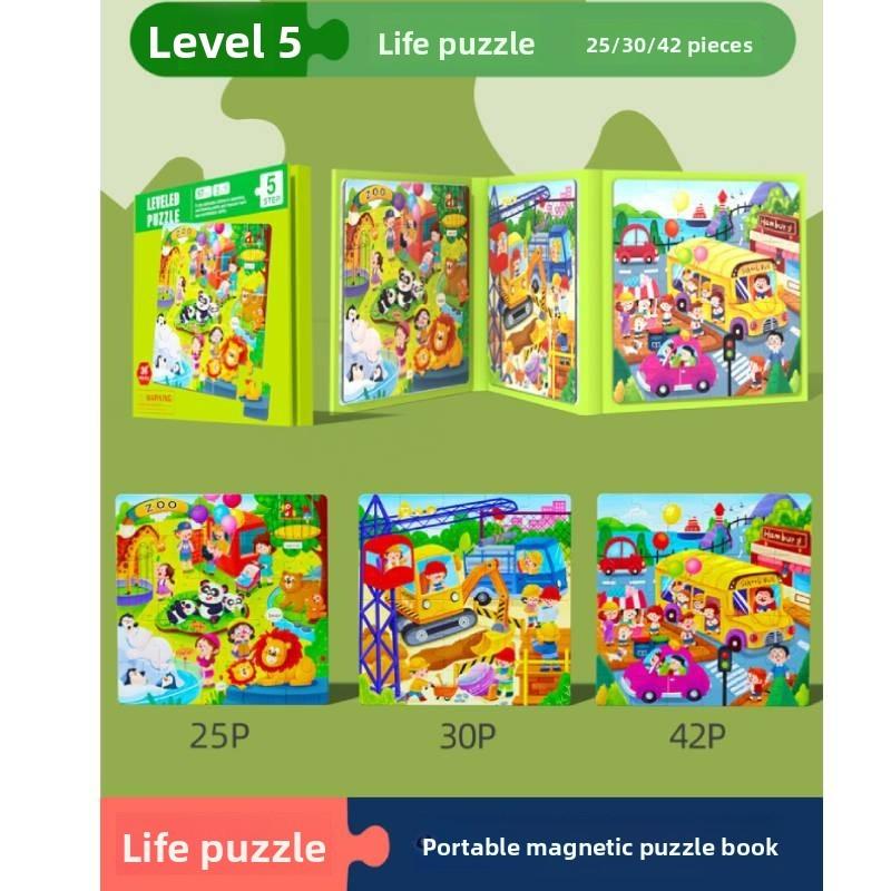 Wooden Animal Traffic Puzzle For Kids Educational Brain Teaser For Early Learners