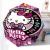Hello Kitty,Plaid Pattern Automatic Folding Umbrella-Simple 8-Rib Design, Bright Cartoon Pattern, Durable Iron Frame, Suitable For Travel, O