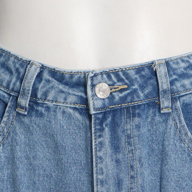 Blau gewaschene Cargohose mit mehreren Taschen, Y2k-Retro-High-Street-Mode, hohe Taille, Jeans, Paar, Harajuku, einfache lässige Hose mit weitem Bein