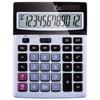 Dual Power Electronic Calculator Solar Powered Desktop Calculator 12 Digits Large Screen Calculators Silver