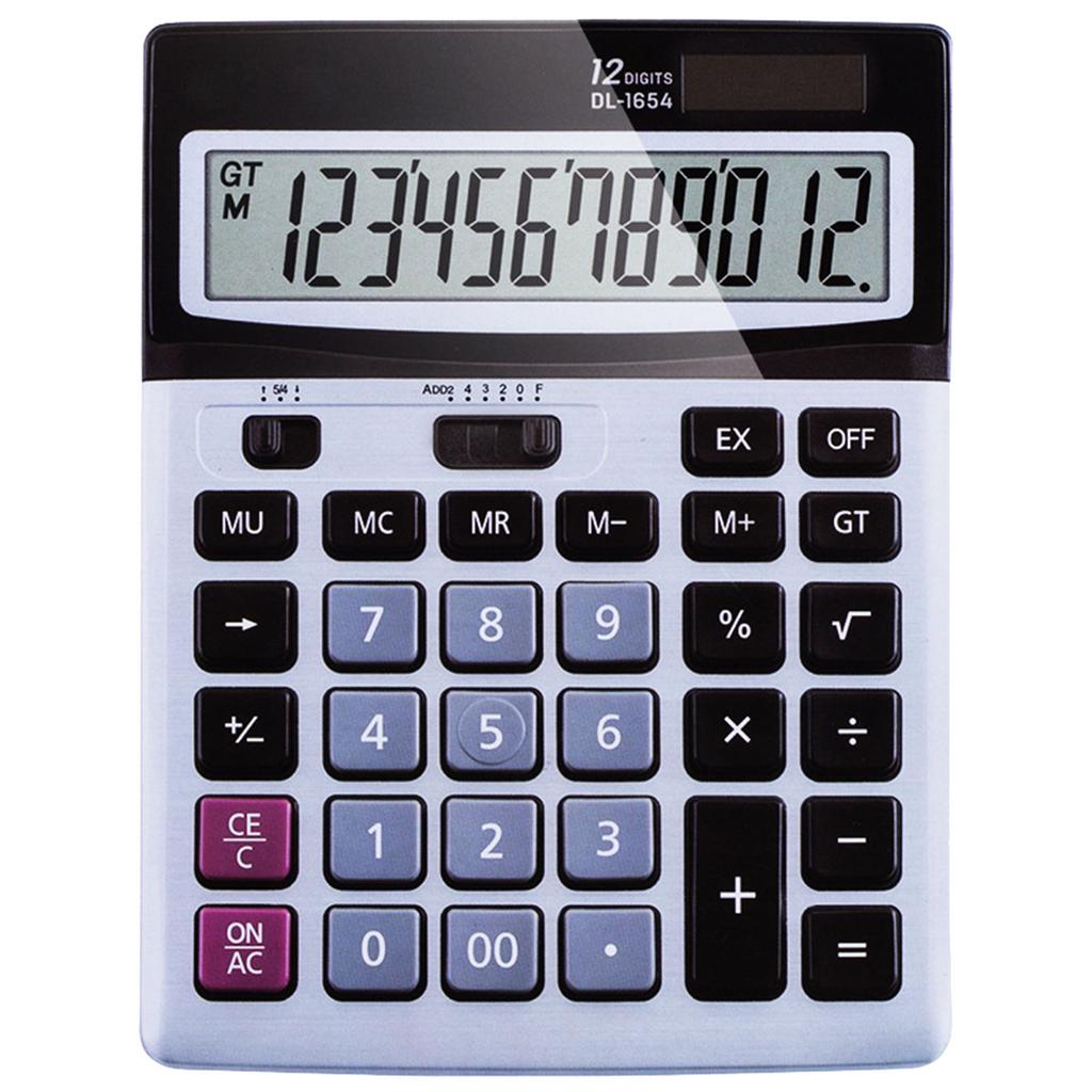 Dual Power Electronic Calculator Solar Powered Desktop Calculator 12 Digits Large Screen Calculators