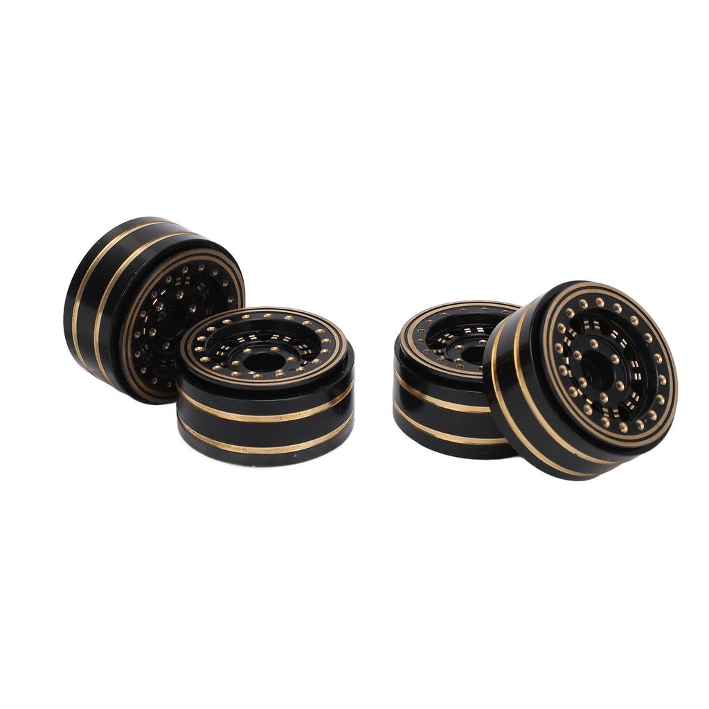 4pcs 1.2 Inches Beadlock Wheels Rim Increased Stability Brass RC Crawler Wheel Rim Upgrade Accessori