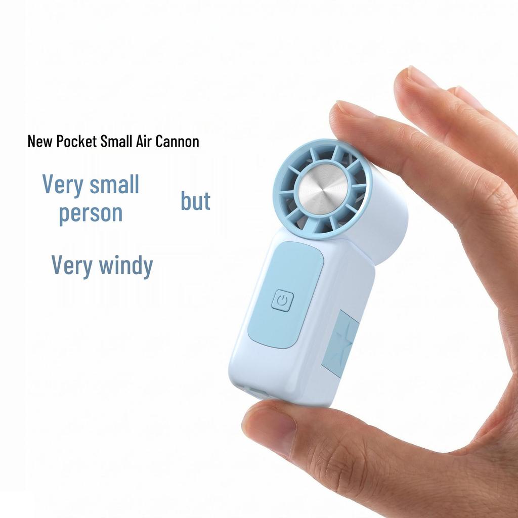 Rechargeable High-Speed Mini Handheld Fan: Portable USB-Powered Pocket Wind Cannon