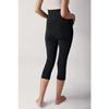 Adjustable High Waist Flexible Gathering Below Knee Capri Maternity Tights T08