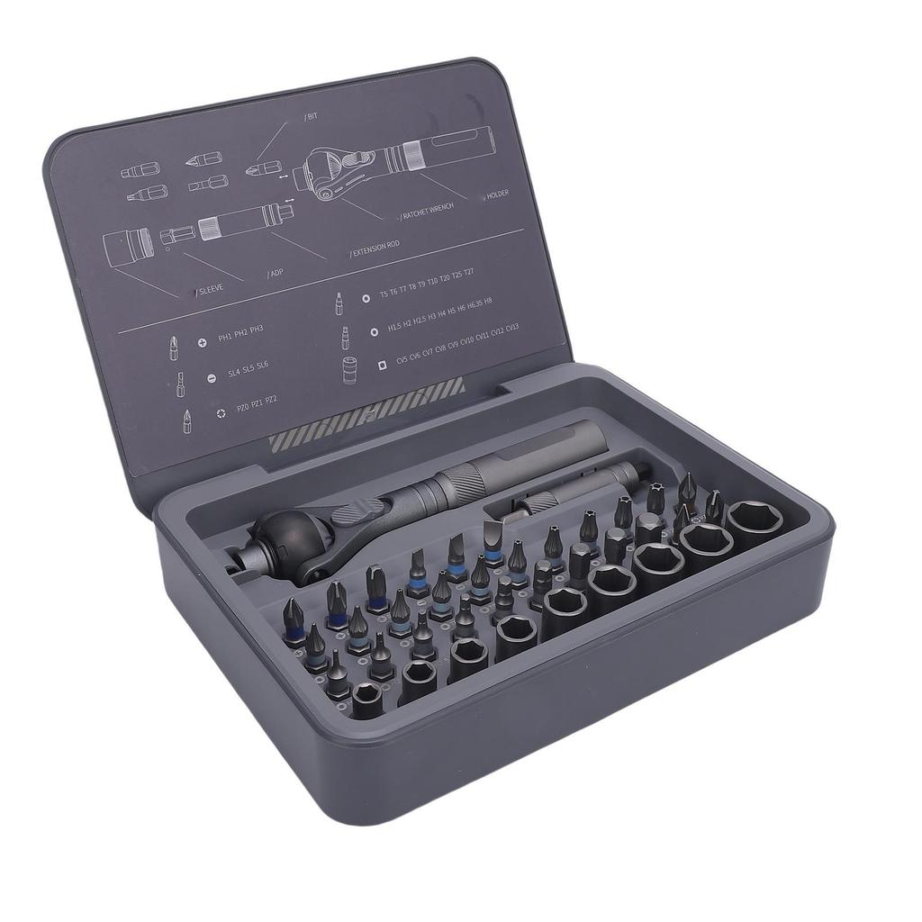 Zestaw wkrętaków z grzechotką 40 w 1 Konstrukcja 45 Zębów Dokładny 180 stopni Uniwersalny Magnetyczny Zestaw Wkrętaków