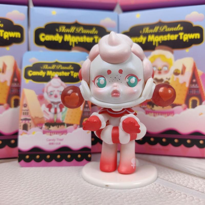 SKULLPANDA Candy Monster Town Blind Box Figure - Trendy Desktop Ornament & Car Toy for Kids