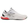Mizuno Badminton Shoes Wave Fang 2 Fit Grip Stability Resilience Hard Hitter cm 3E White/Black/Pink 26.5