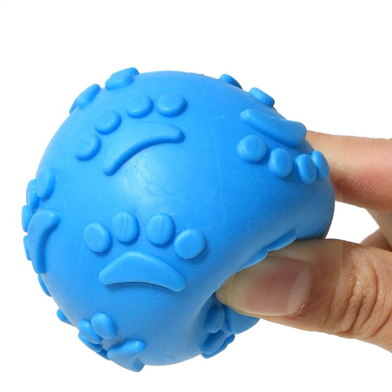 Dog Chew Squeaky Toy Ball Squeaker Chew Ball Toy Latex Indestructible Outdoor Squeak Dog Toys Teething Latex Pet Toys