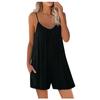 Women's Casual Jumpsuit Sleeveless Loose Adjustable Romper With Pockets