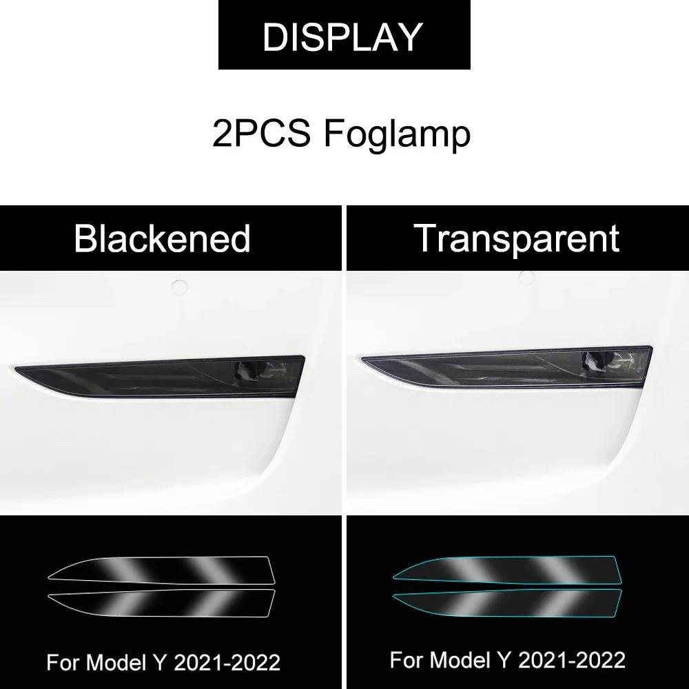 Für Tesla Model 3 Y 2017- TPU Geschwärzte Scheinwerfer Rückleuchten Nebelscheinwerfer Schutzfolie Modifikation Schwarze Farbwechselnde Folien
