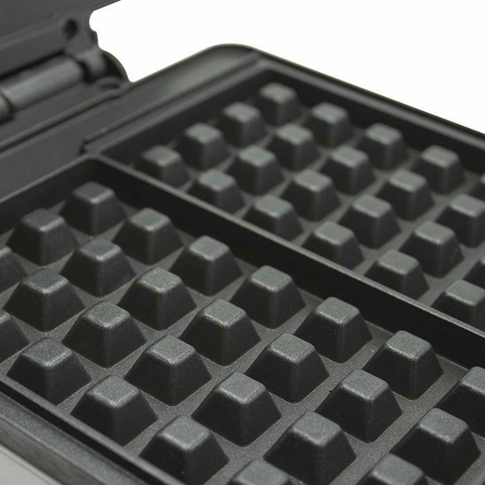 Professionelles Waffeleisen für 2 dicke belgische Waffeln, Antihaftplatten MPM MGO-25 1000W Weiß 14322