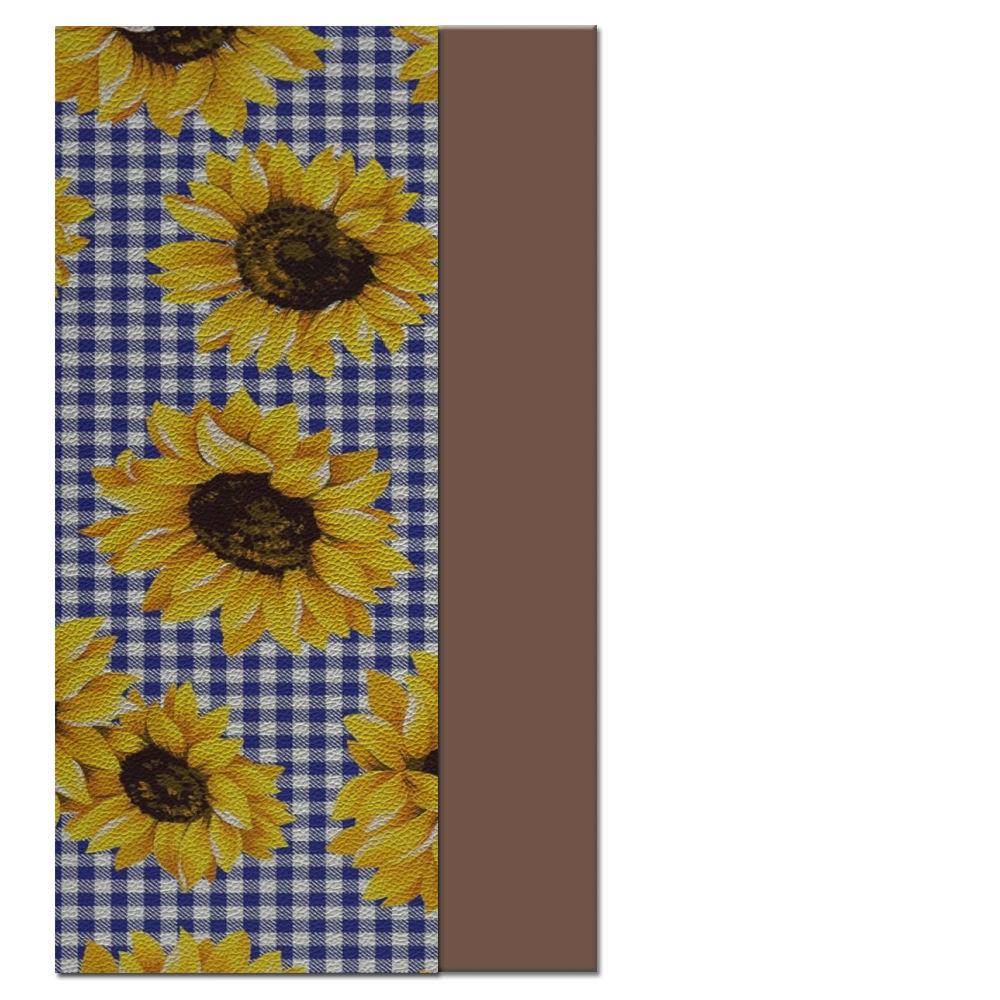 Sunflower Printed Yoga Mat Fitness Floor Mat Pvc Rollable Yoga Blanket
