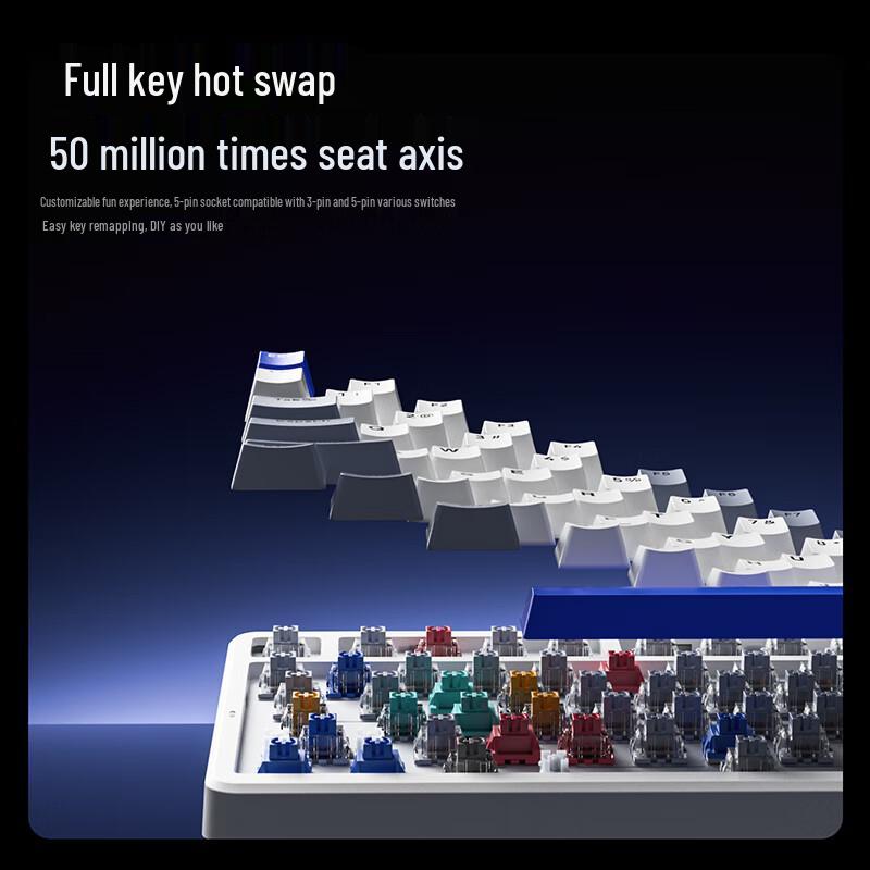 Rapoo V700DIY-98 Tri-mode Gasket Hot-swappable Mechanical Keyboard