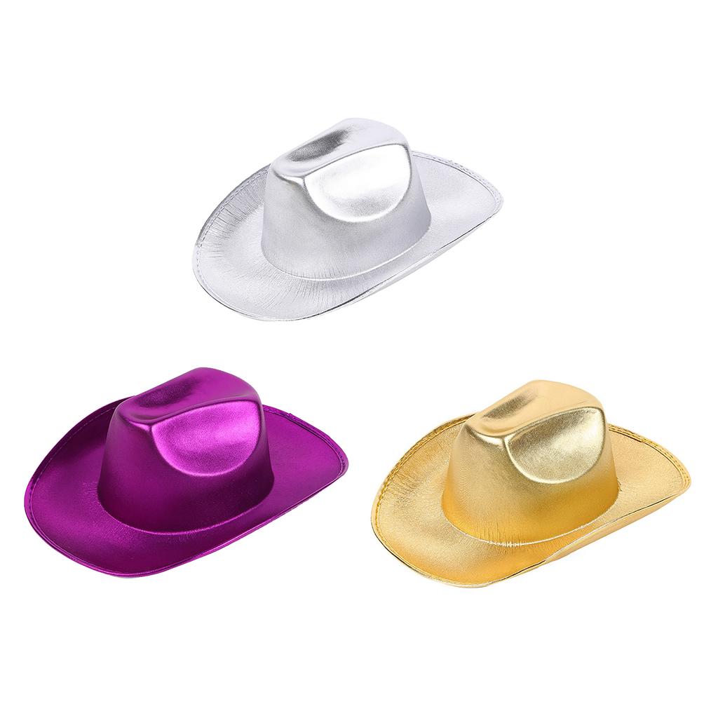 Cowgirl Hat Ultra-flashing Cowboy Hat Aurora Neon for Music Festivals Sparkly Aurora Cowboy Hat All-match