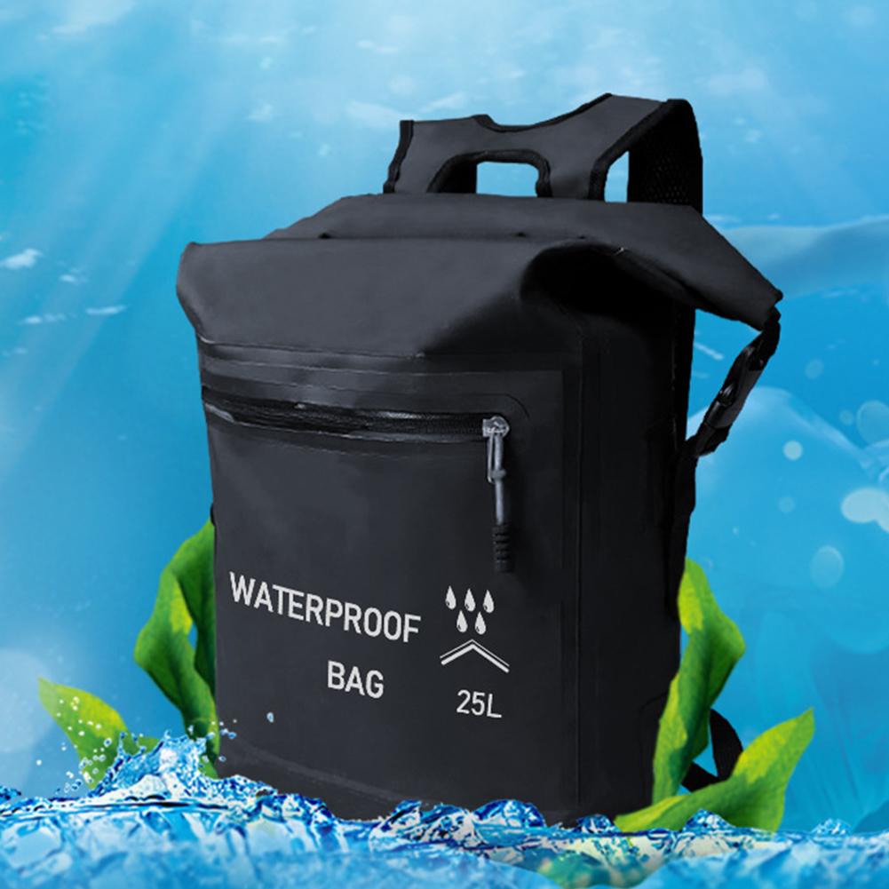 25L Waterproof Backpack Dry Backpack Large Capacity Rolltop Beach Bag PVC Swimming Backpack for Kayaking Rafting Boating