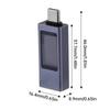 DC4-30V Voltmeter Amperemeter Type-C Tester Digital Display Strøm Spenningstester Effekt Elektrisk Energi Kapasitet Timing 6-i-1 Tester