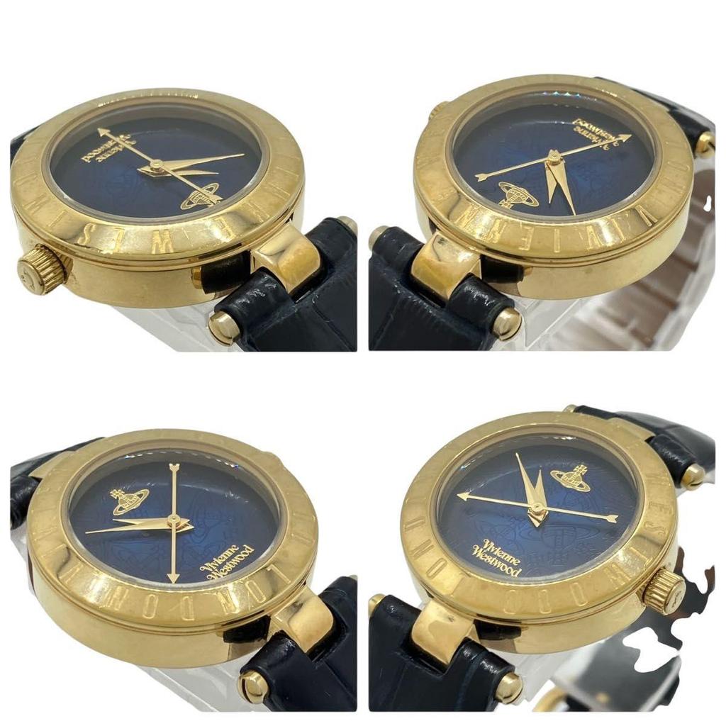 Used Working Item Vivienne Westwood Watch Quartz Orb Gold Unisex with Box