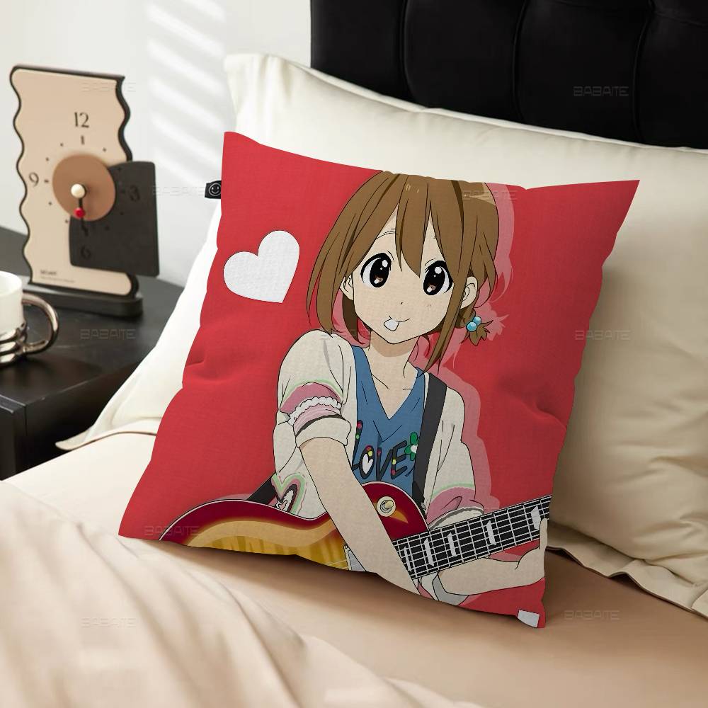 Anime Kawaii Girl K-On Cute Pillow Cushion Cover Pillowcase Living Room Sofa Home Decor Customized