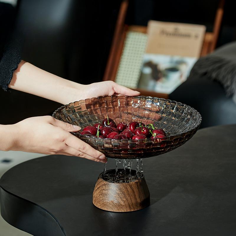 Fruit Tray  Living Room Coffee Table  Household New Year Nut Snack Tray  Light Luxury High-end Dried Fruit Tray  Exquisite and High-quality Drainage