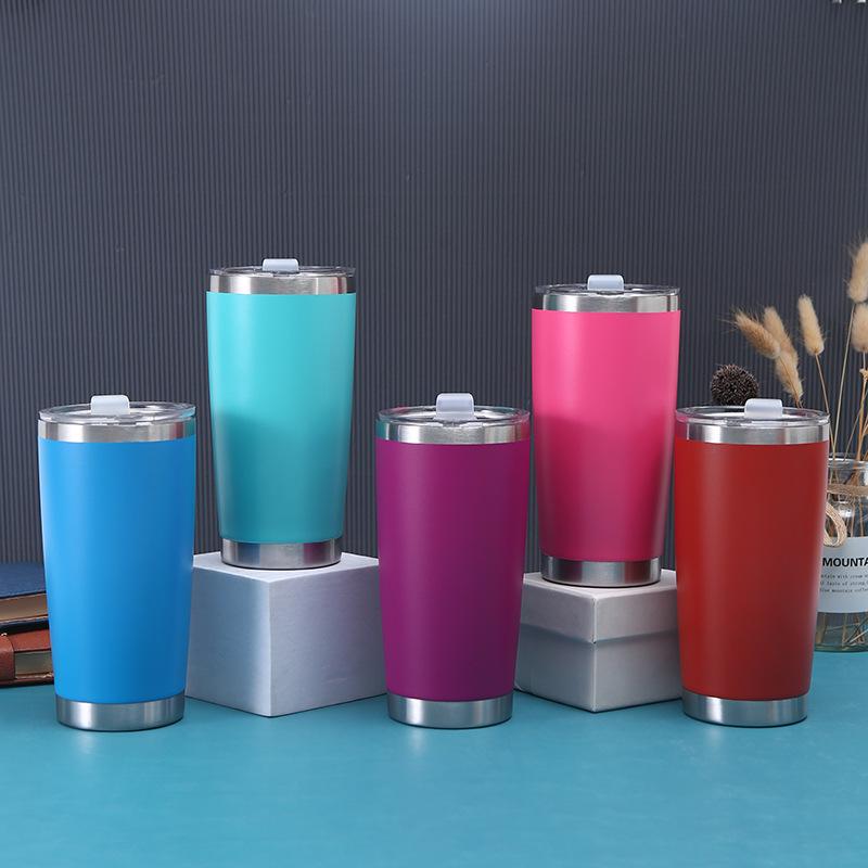 20oz 304 Stainless Steel Vacuum Insulated Car Cup - Customizable, Portable Beer Cup