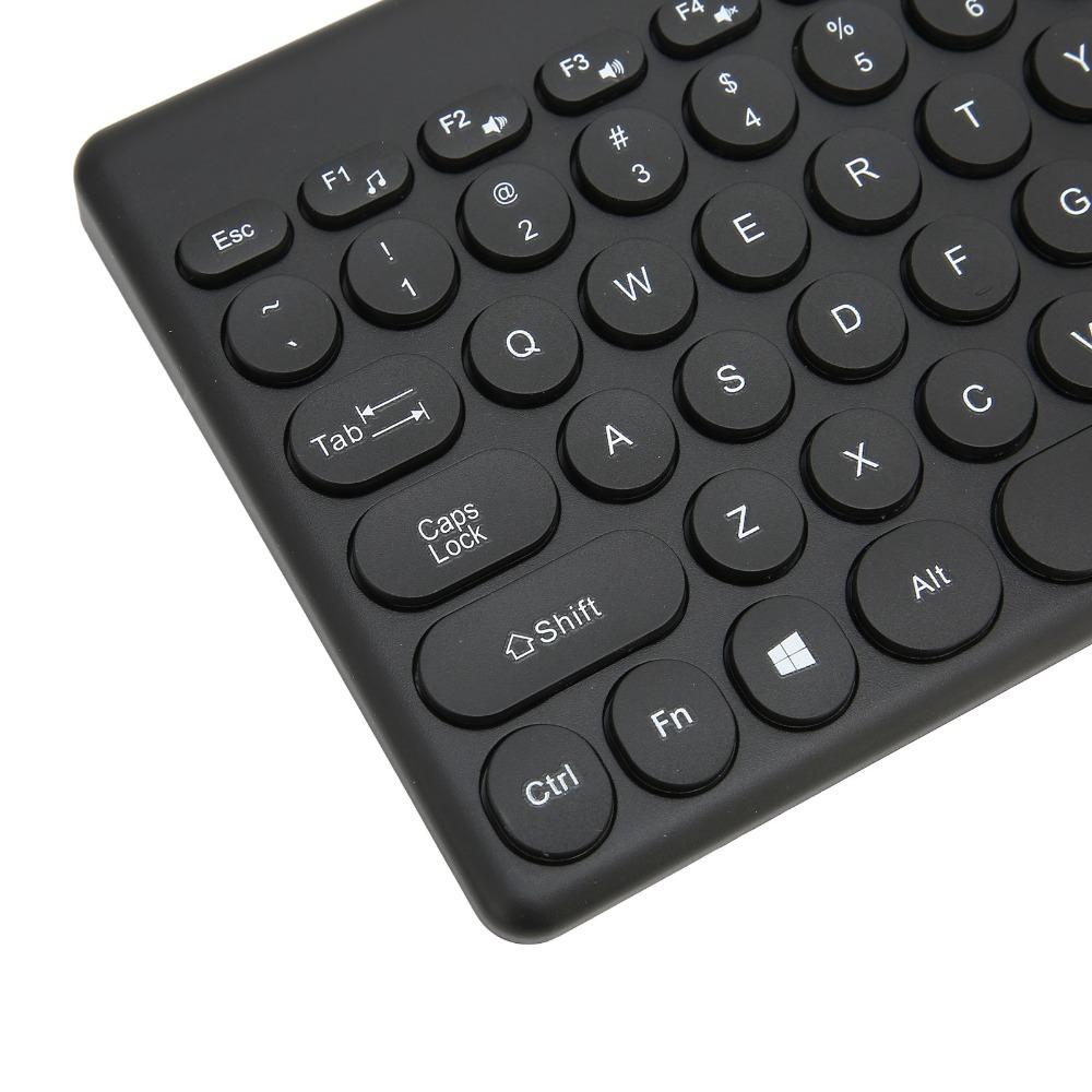 Round Keycap Wired Keyboard Silent USB Keyboard Mouse Keyboard Mouse Combo Computer Accessories