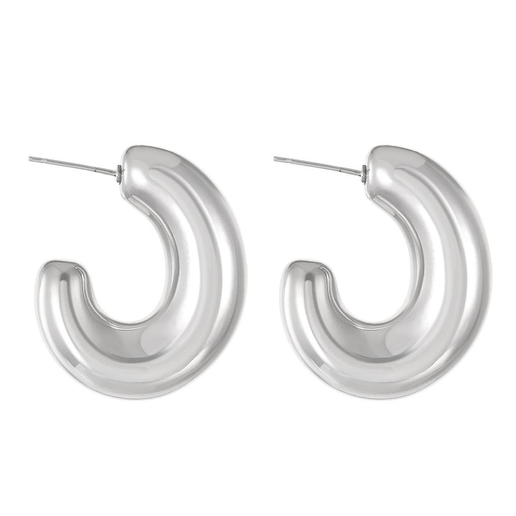 Women's European & American Style Thick Cylindrical Ear Cuff Earrings