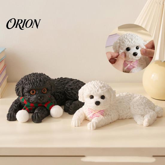 Decorative Puppy Statue Dog Stress Relief Toy with Anti-slip Mat, Squeeze for Decoration Car Dashboard Desktop Decor, Anti-Anxiety Pet Sensory