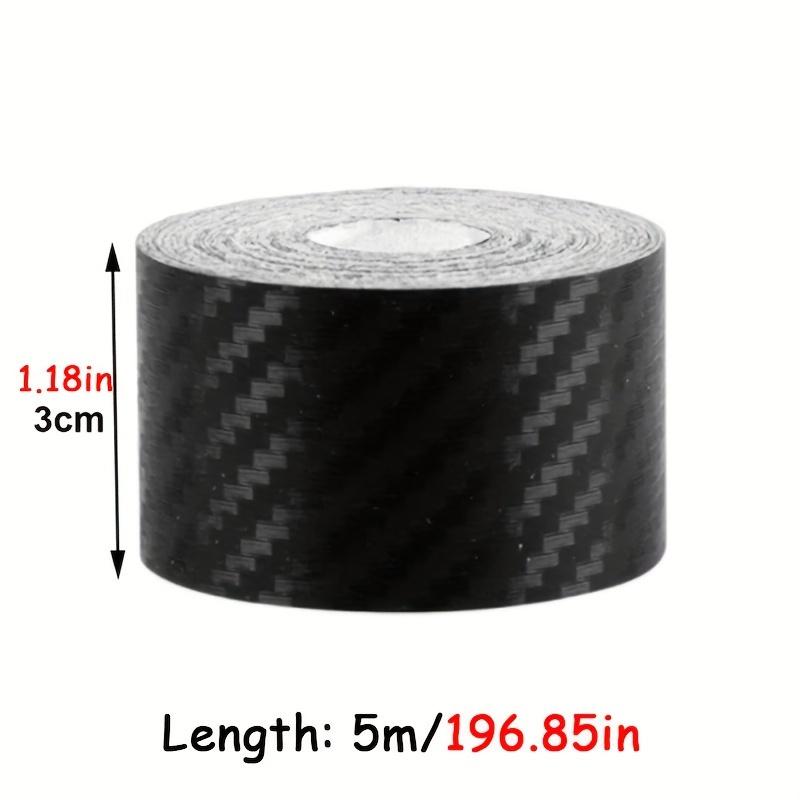 3D Nano Carbon Fiber Car Sticker Film, Universal Fit, Polyethylene Terephthalate, Anti-Scratch Tape for Auto Door Sill Side Mirror Bumper Protection