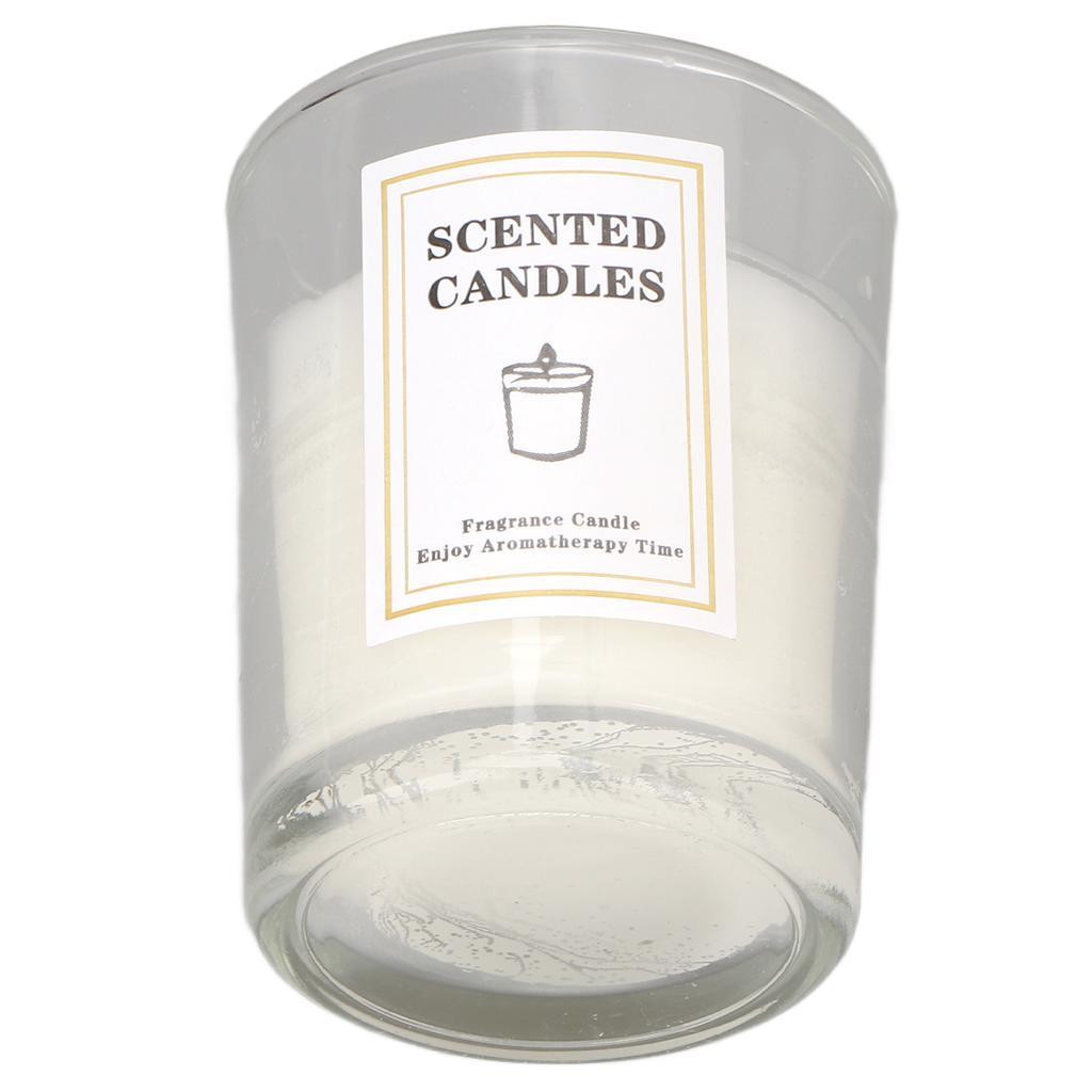 Scented Candle White Soy Wax Warm Rich Fragrance Odor Removal Elegant Soy Candle for Bedroom Office Bar