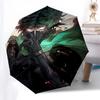 1pc My Hero Academia Izuku Midoriya Theme Outdoor Umbrella - Automatic Opening/Closing, Collapsible 3-Fold Design with Iron Frame - Perfect Gift for F