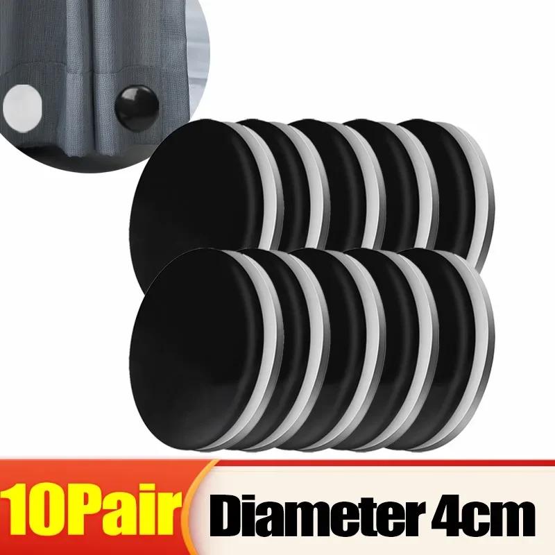 10/1x Magnetické závaží na sprchový závěs Vodotěsná magnetická přezka Magnetický knoflík na ubrus na ledničku Opakovaně použitelné bezhřebíkové klipy na závěsy