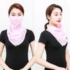 Women Floral Print Breathable Chiffon Sun Proof Veil Shawl Scarf Neck Face Cover