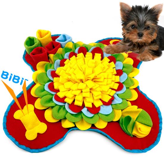 Pet Sniffing Pad Soft Tear Resistant Dog Snuffle Mat with Sound Pet Foraging Mat Treat Dispenser Pet Supply