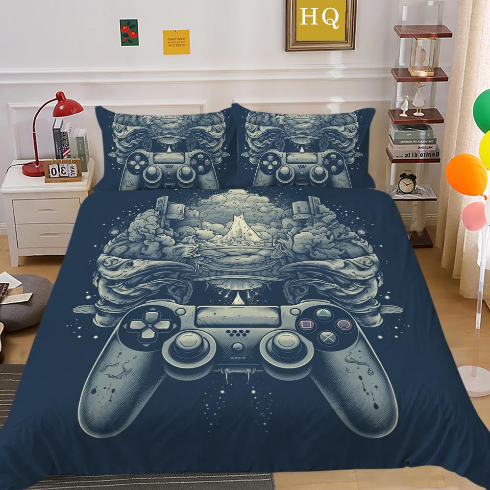 3D Game Console Printing Bedding Set Twin Size Bed Set Cover Children Fashion Design Pillowcase High Quality Bedspread